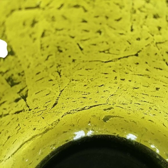 Candle Holder Heavy Scroll Steel Stand Green Crackle Glass Wind Shade 17" - Picture 8 of 8